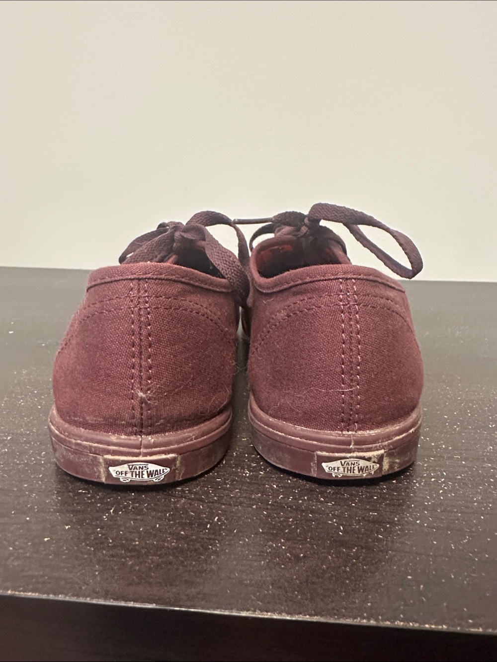 Vans Unisex Maroon Canvas Low-Top Sneakers - Picture 3 of 3